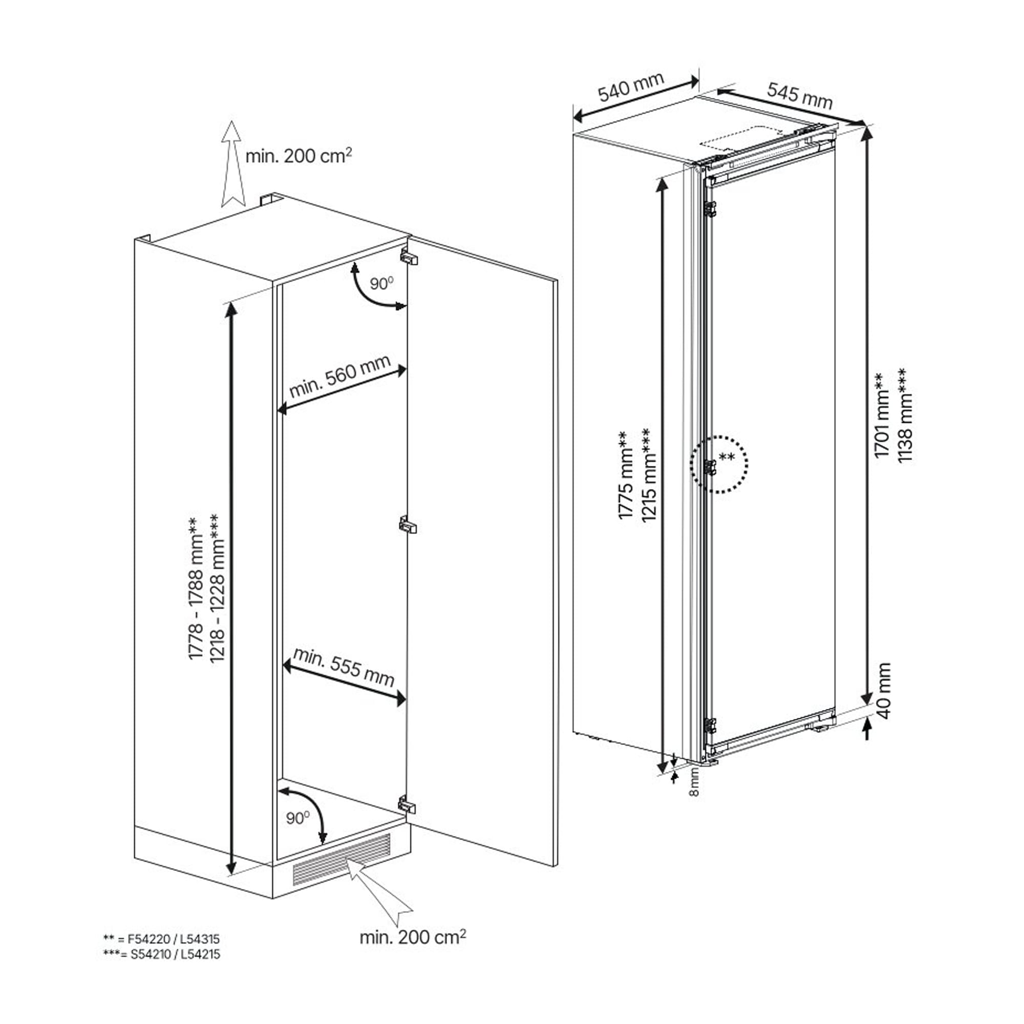 Blomberg SST4455VI Integrated Overcounter Larder Fridge, 309 Litres, White