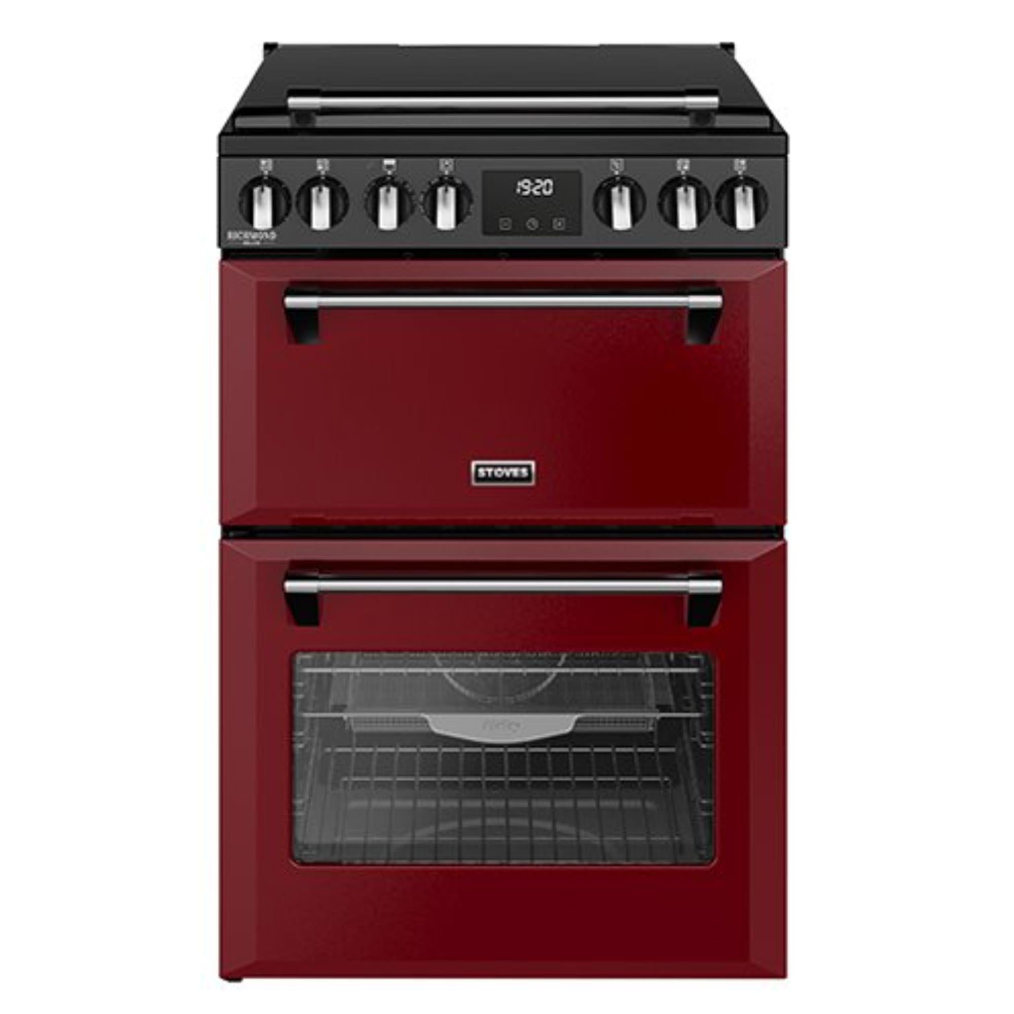 Stoves Richmond Deluxe 60EI Electric Induction in Garnet Red