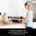 Ninja Foodi 3-in-1 Toaster, Grill & Panini Press – Black | ST200UK