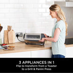 Ninja Foodi 3-in-1 Toaster, Grill & Panini Press – Stainless Steel | ST202UK