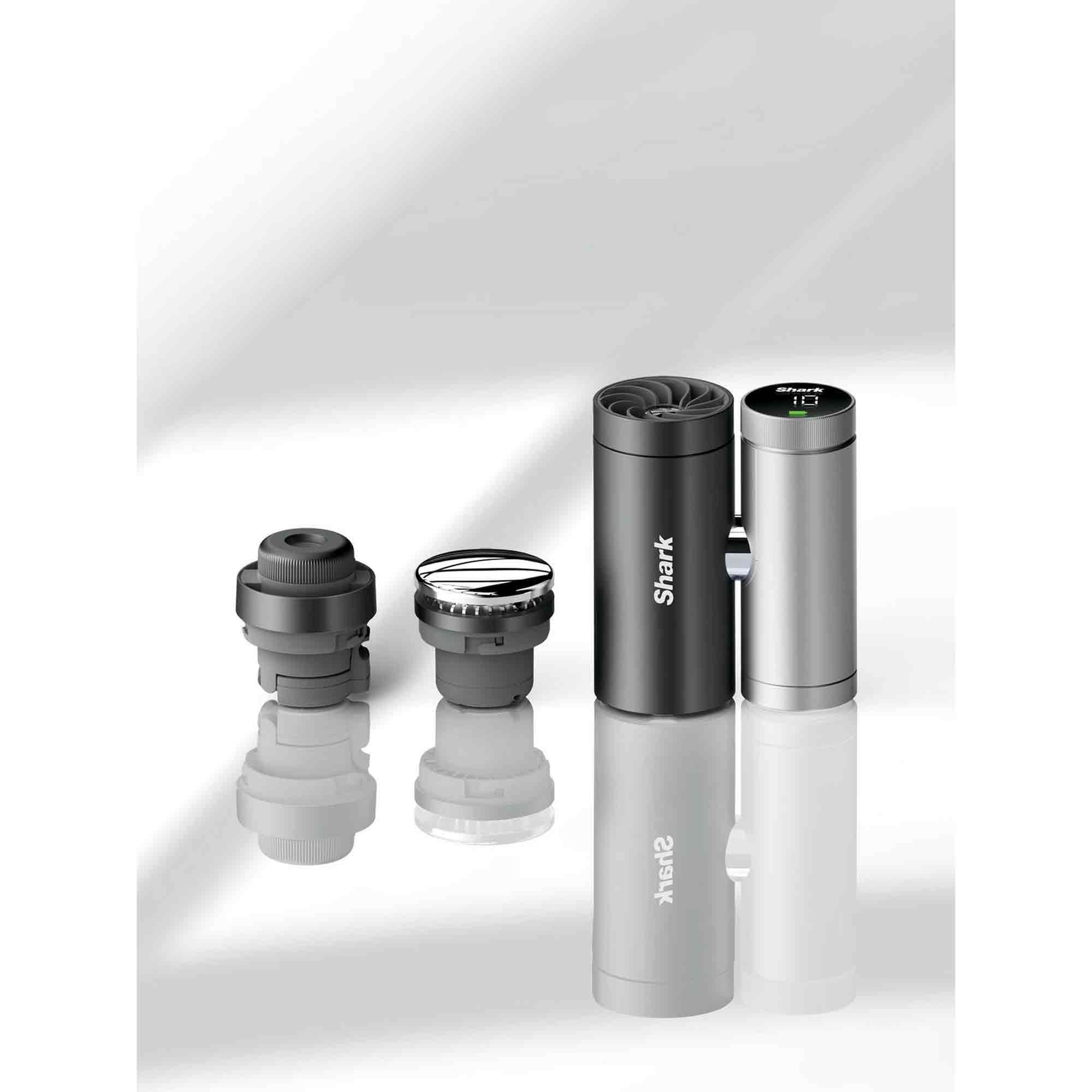 Shark FA022UK ChillPill with attachments next to it.