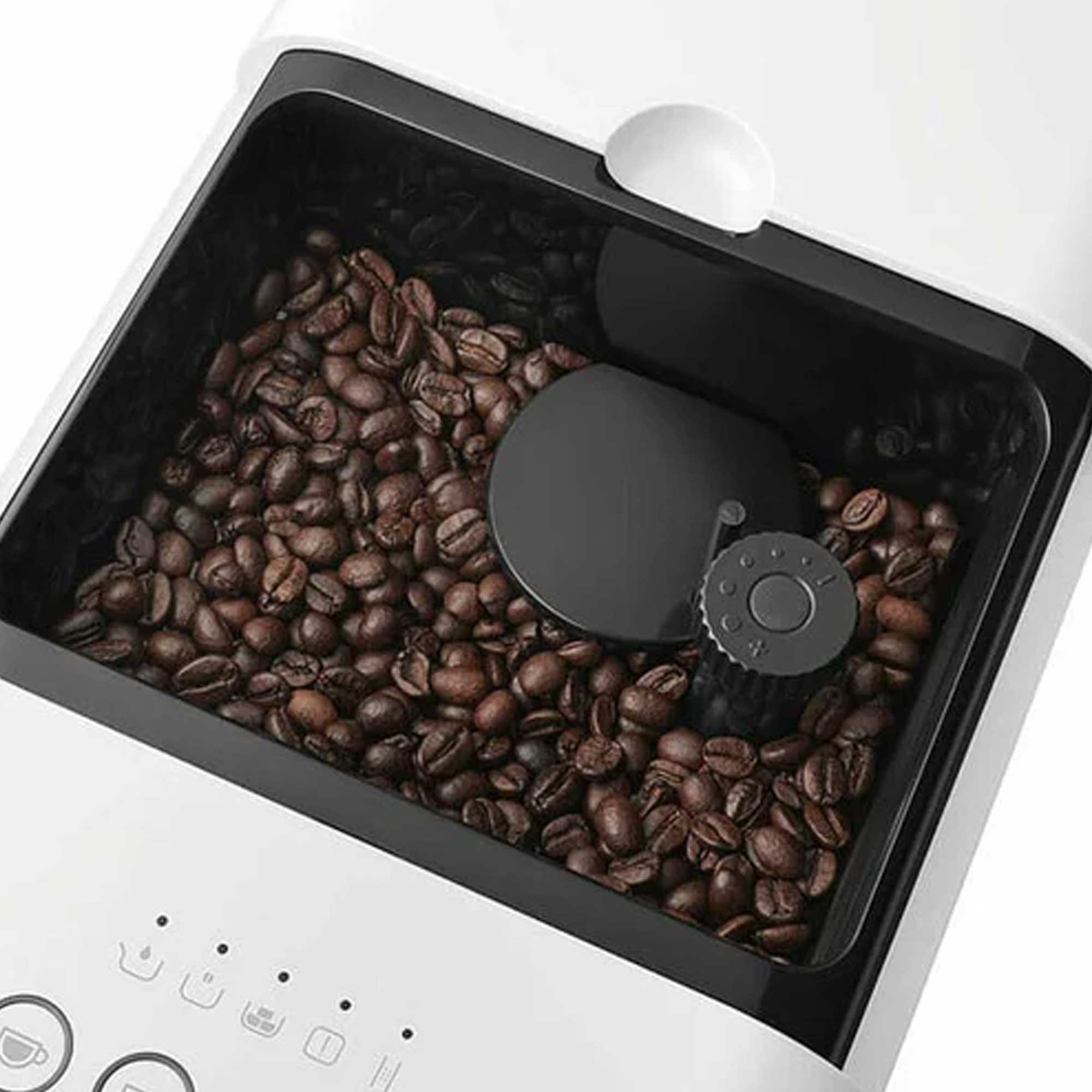 Coffee bean container on a coffee machine