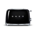 Black Smeg toaster on a white background
