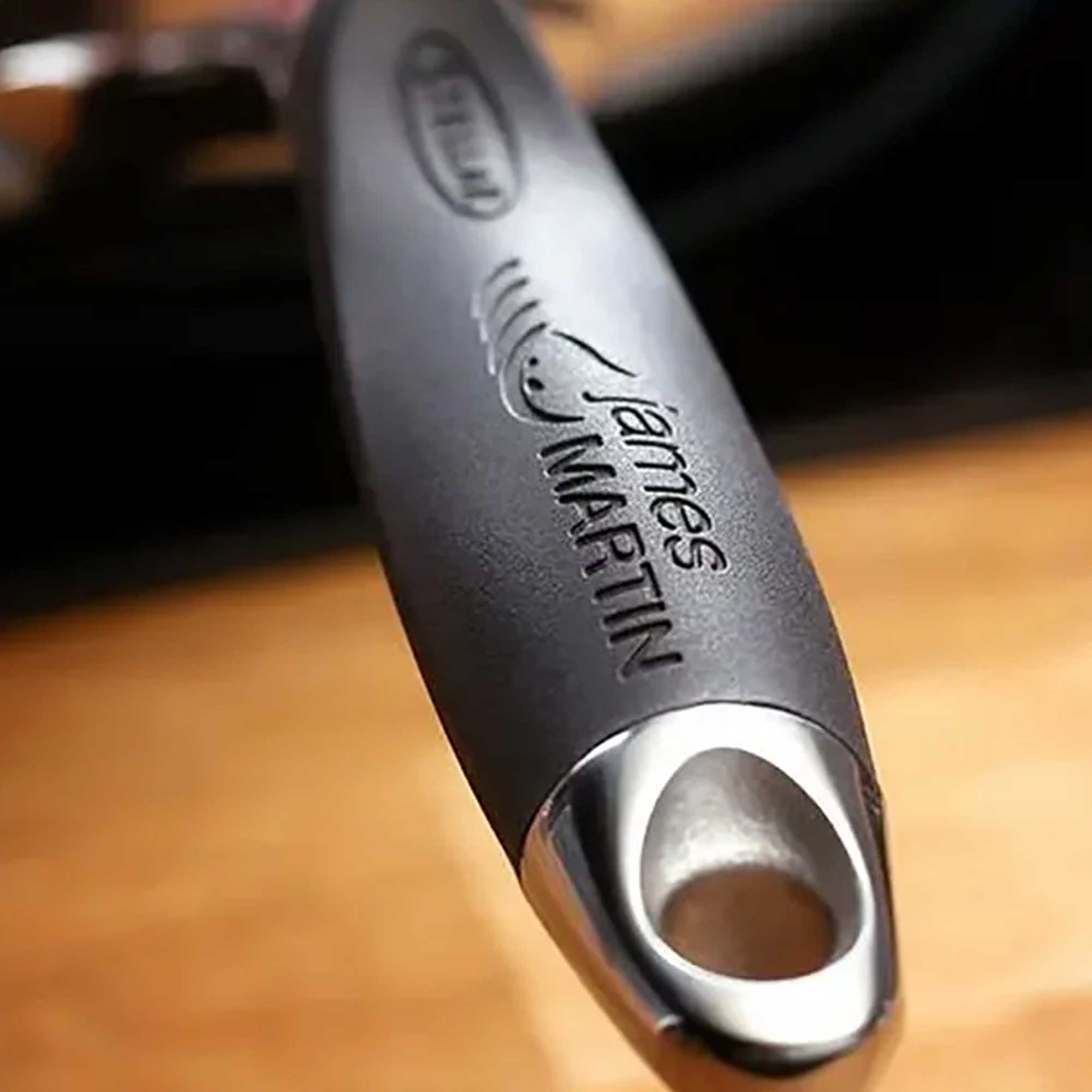 Black handle of James Martin cookware