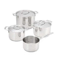 Mixed pan set on white background