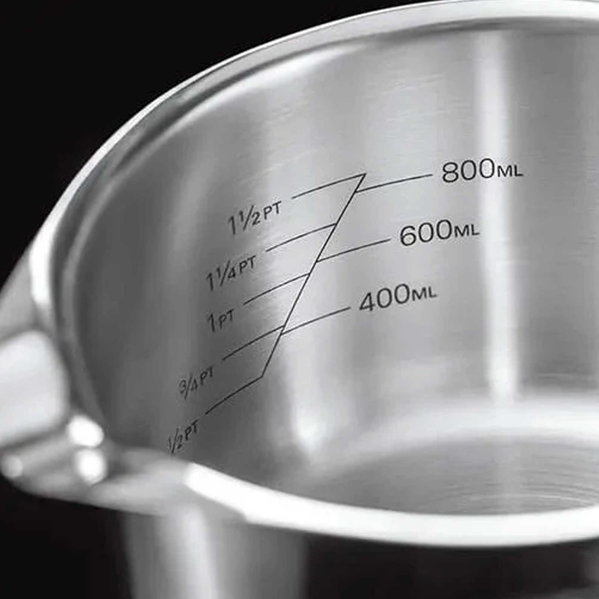 Inside saucepan measurments guides