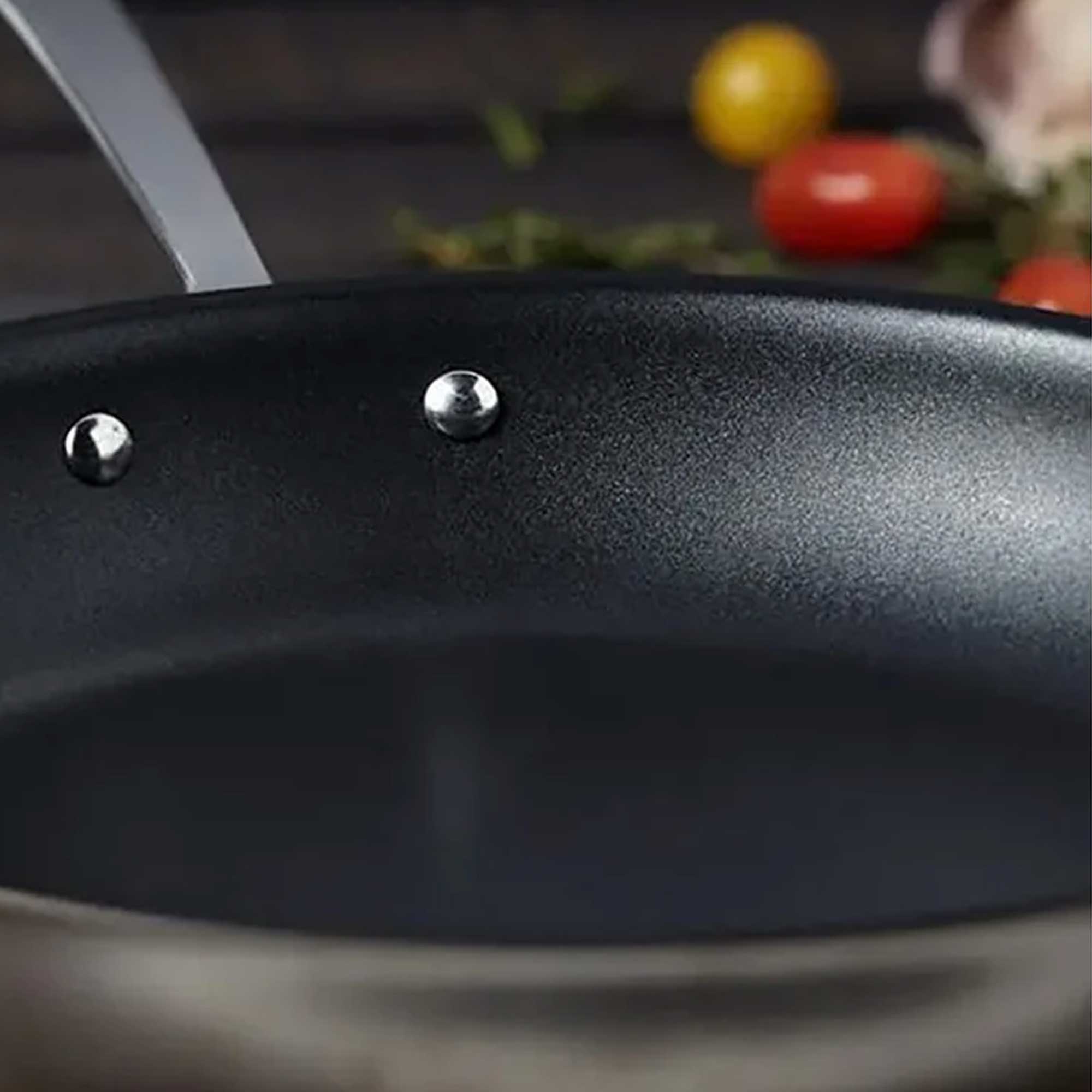 Inside of saucepan with handle