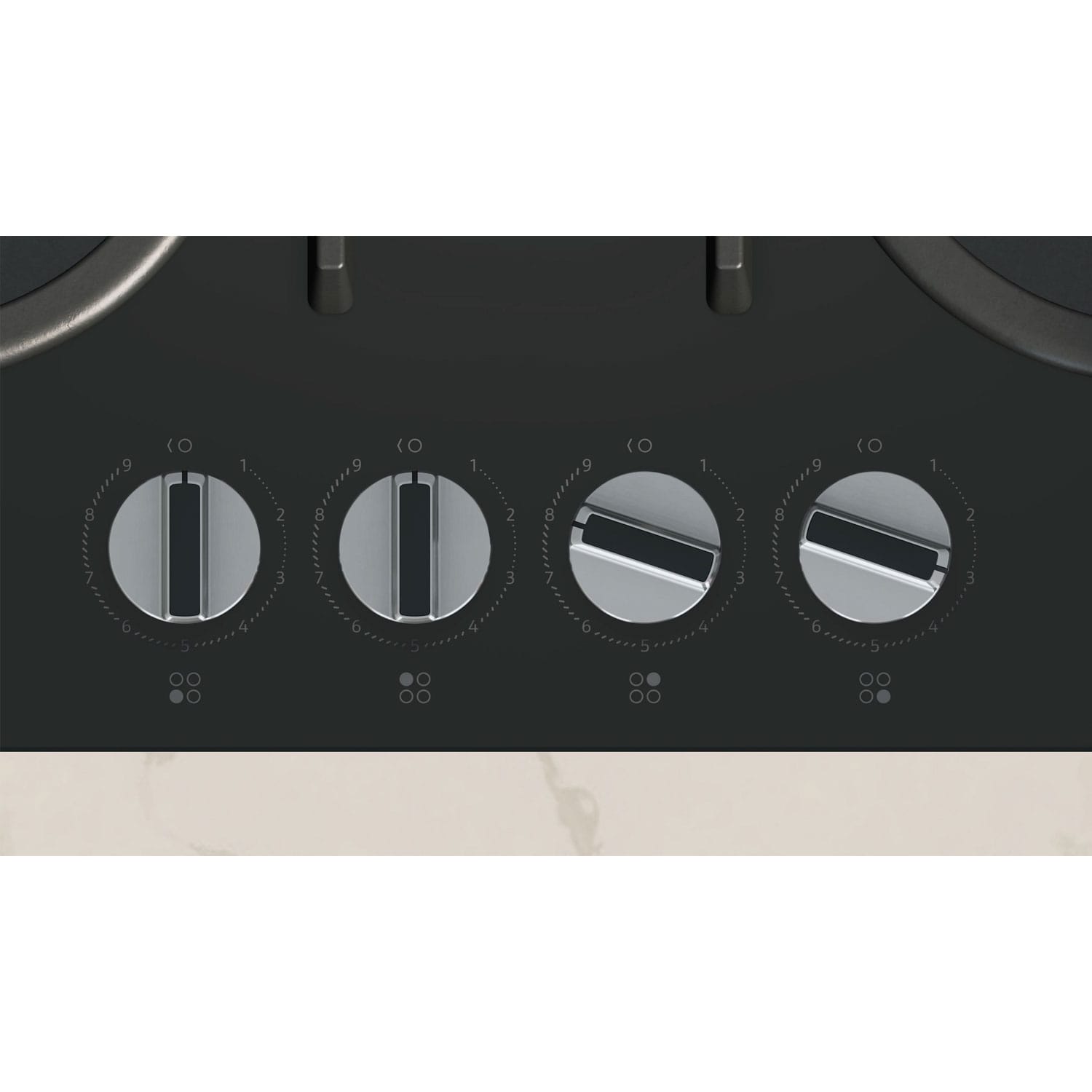 Neff T26PIP4S0 60cm 4 Burner Built-In Gas Hob with Rotary Control, Stylish Black Finish with Cast Iron Pan Supports