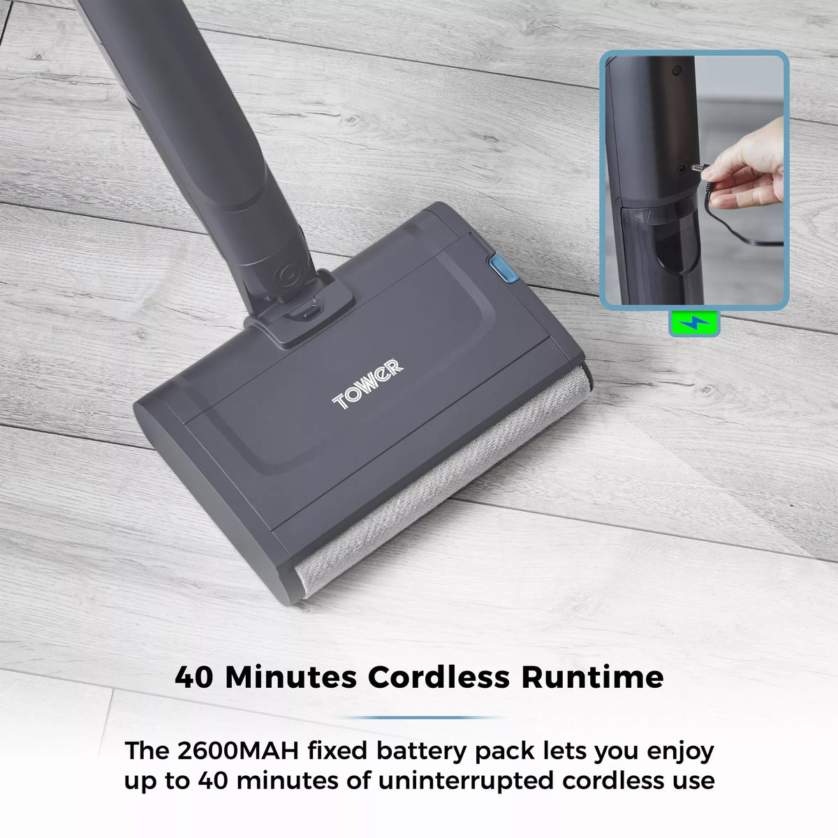 Tower AquajetPro Cordless Hard Floor Cleaner - Titanium - T547002