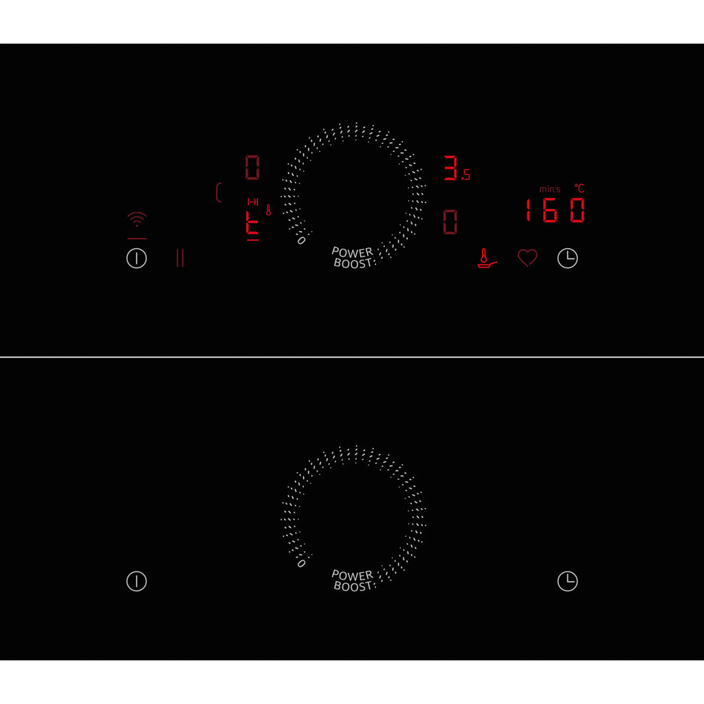 Neff T66FHE4L0 60cm 4 Zone Built-in Electric Induction Hob, Touch Control & CombiZone, Black Glass