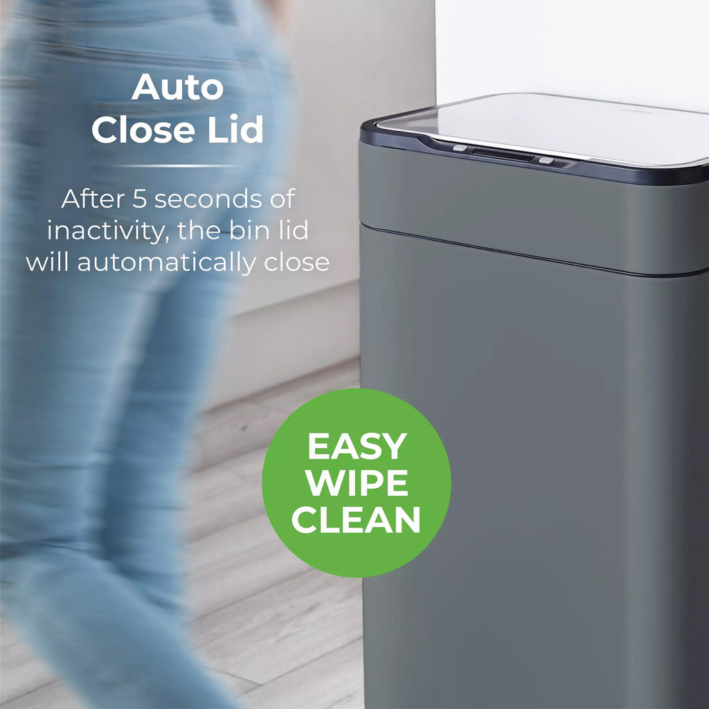 Tower 60 Litre Ozone Sensor Bin in Grey - T938023GRY