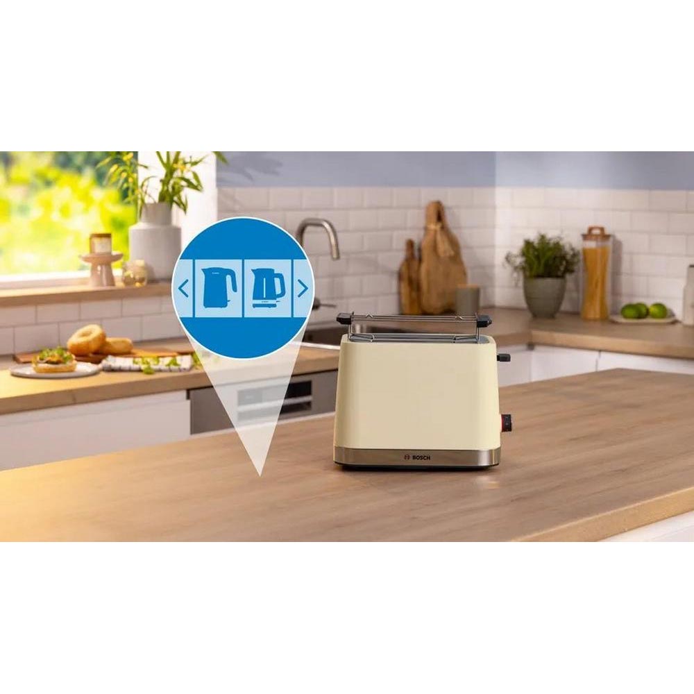 Bosch 2 Slice MyMoment Toaster in Cream - TAT4M227GB