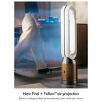 Dyson TP14 Find + Follow Purifier Fan in White & Gold - PC3