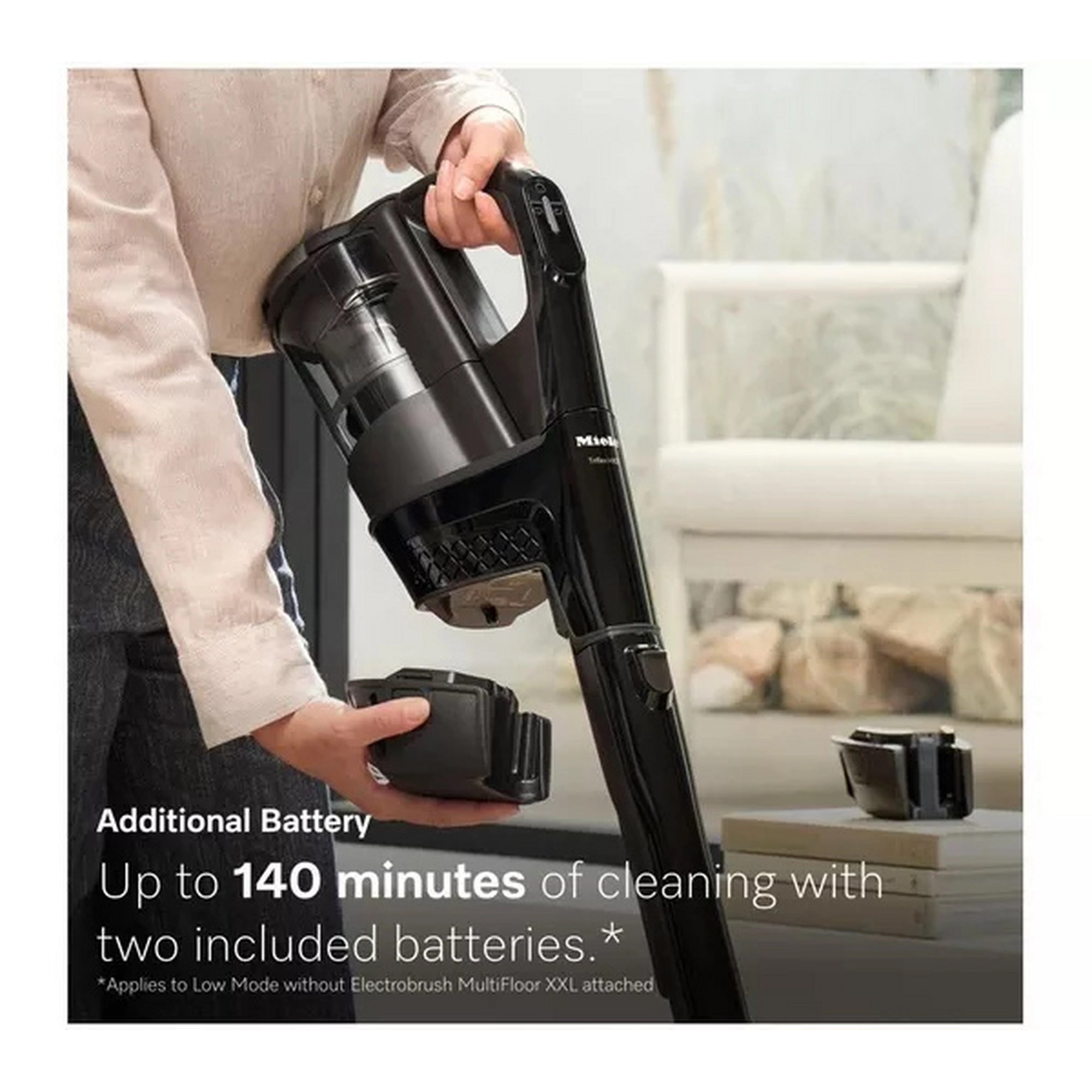 Miele Triflex HX3 Plus Cordless Vacuum Cleaner - Titanium Pearl - 140 Min Runtime