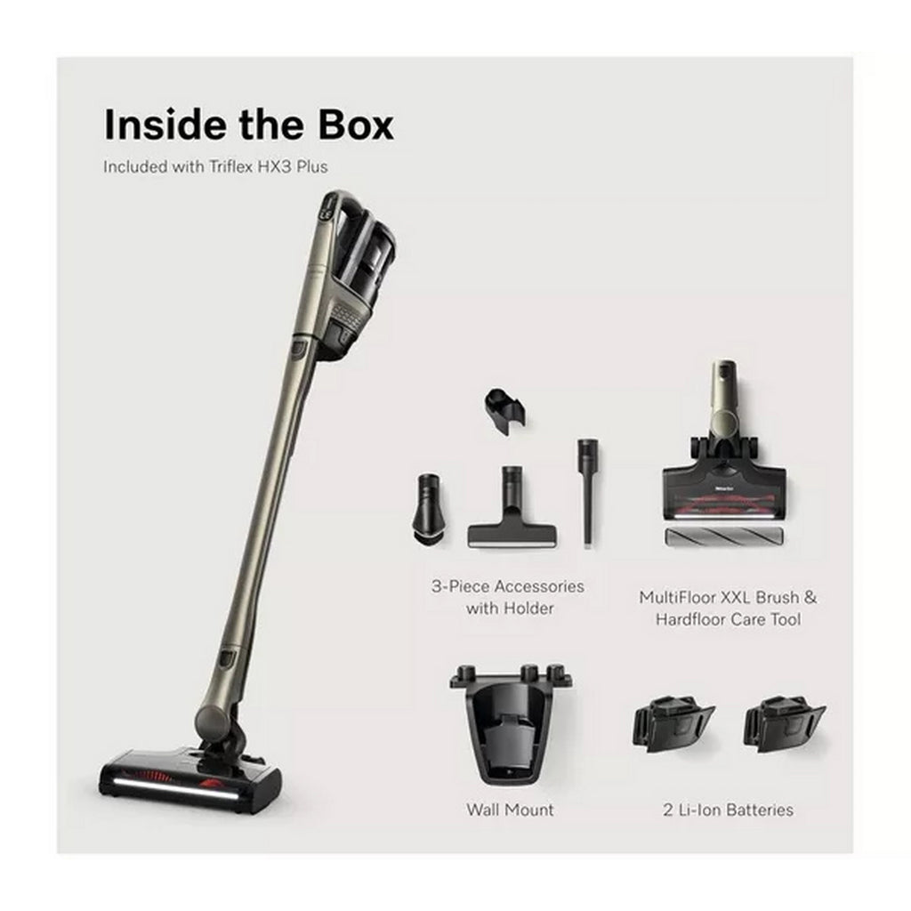 Miele Triflex HX3 Plus Cordless Vacuum Cleaner - Titanium Pearl - 140 Min Runtime