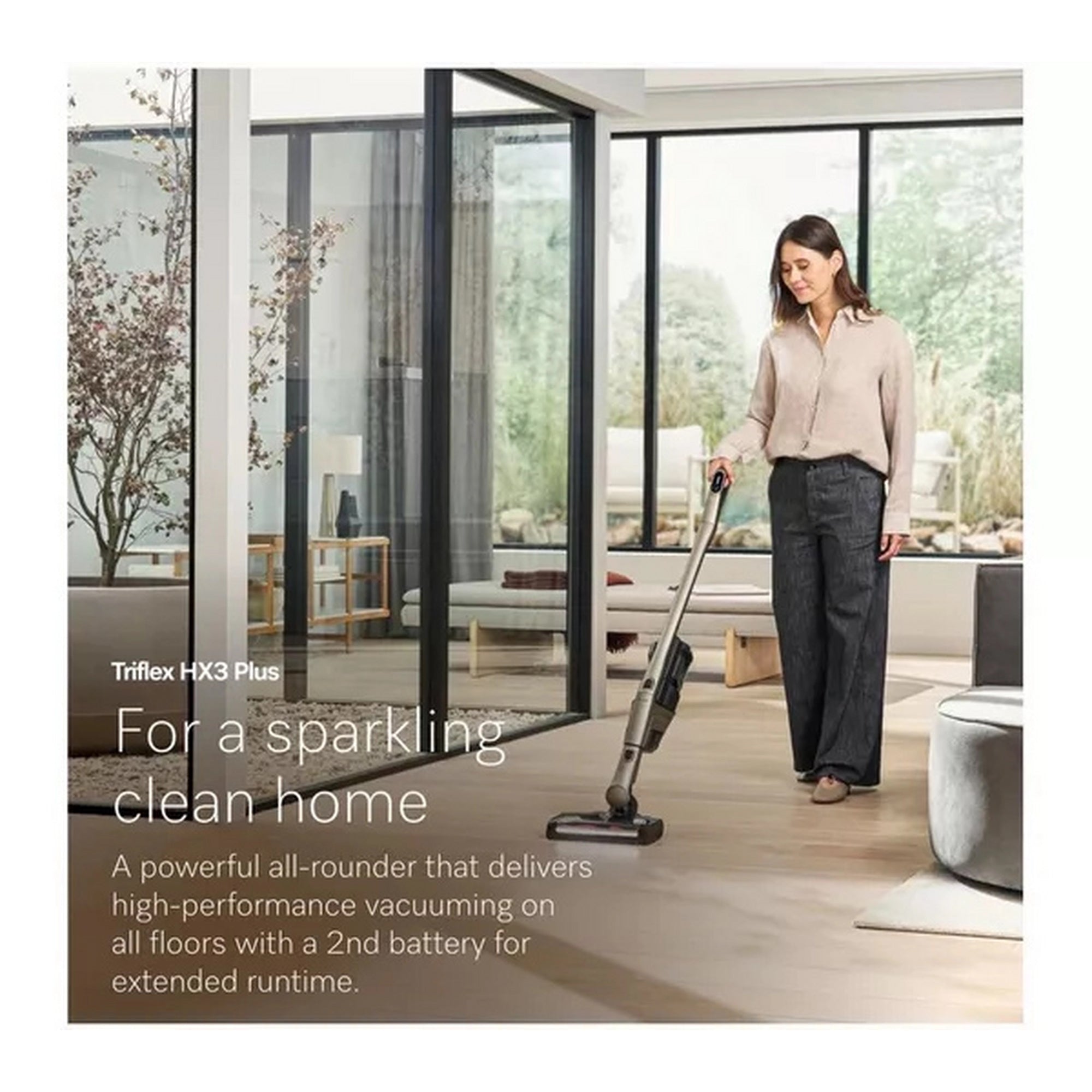 Miele Triflex HX3 Plus Cordless Vacuum Cleaner - Titanium Pearl - 140 Min Runtime