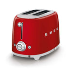 Red Smeg toaster on a white background