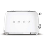 White toaster with 'SMEG' branding on a white background