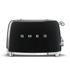 Black Smeg toaster on a white background