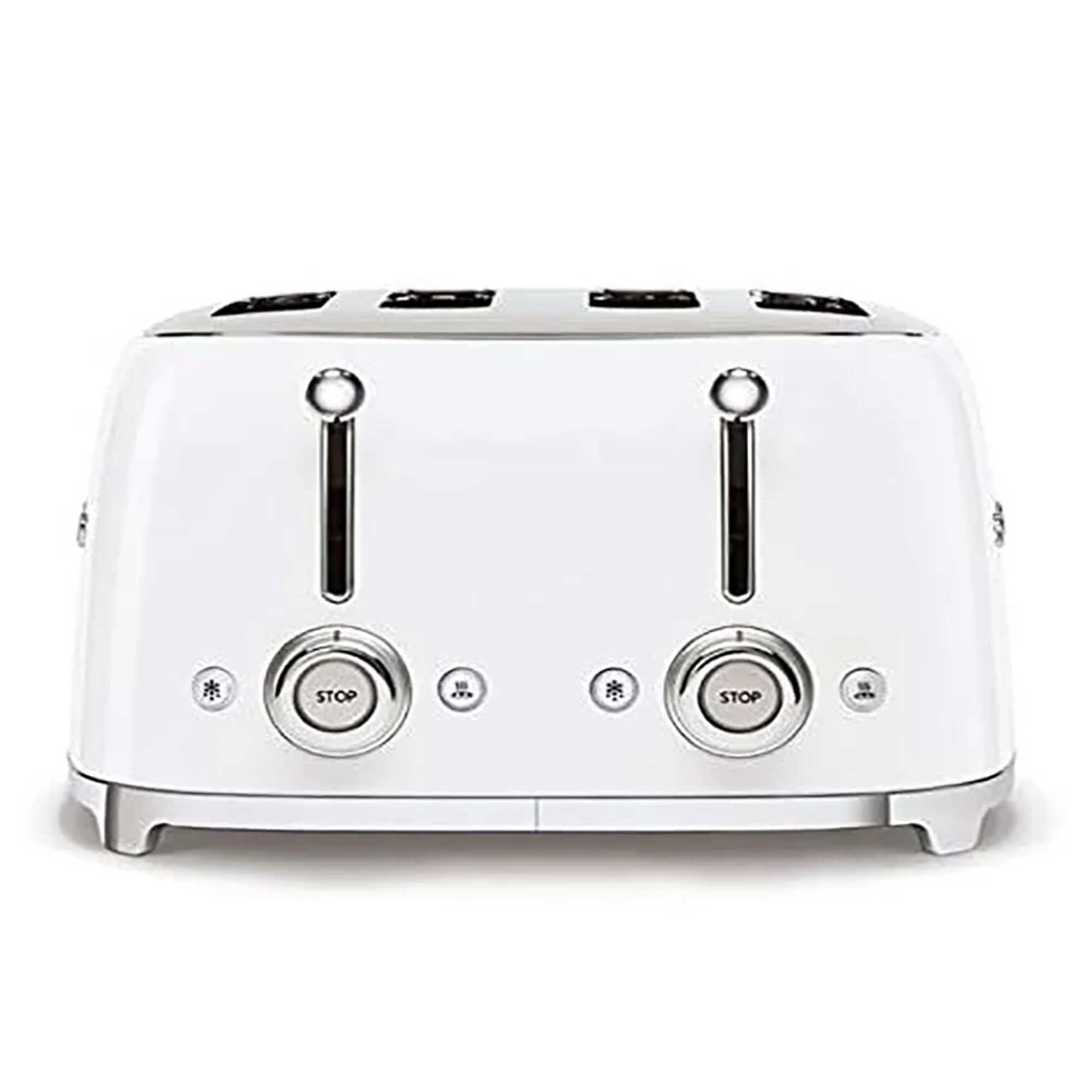 Smeg TSF03WHUK Retro Style 4 Slice Toaster White