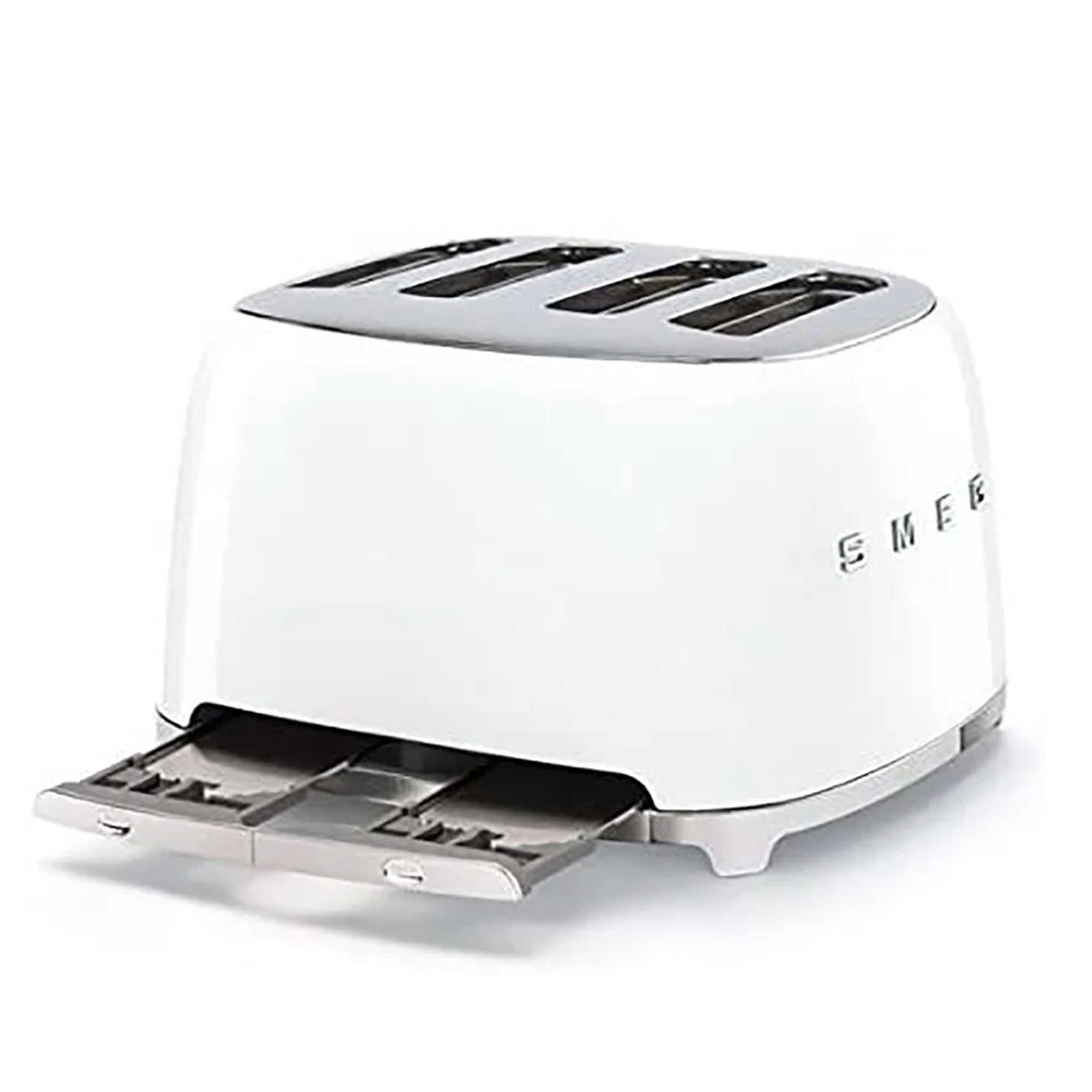 Smeg TSF03WHUK Retro Style 4 Slice Toaster White