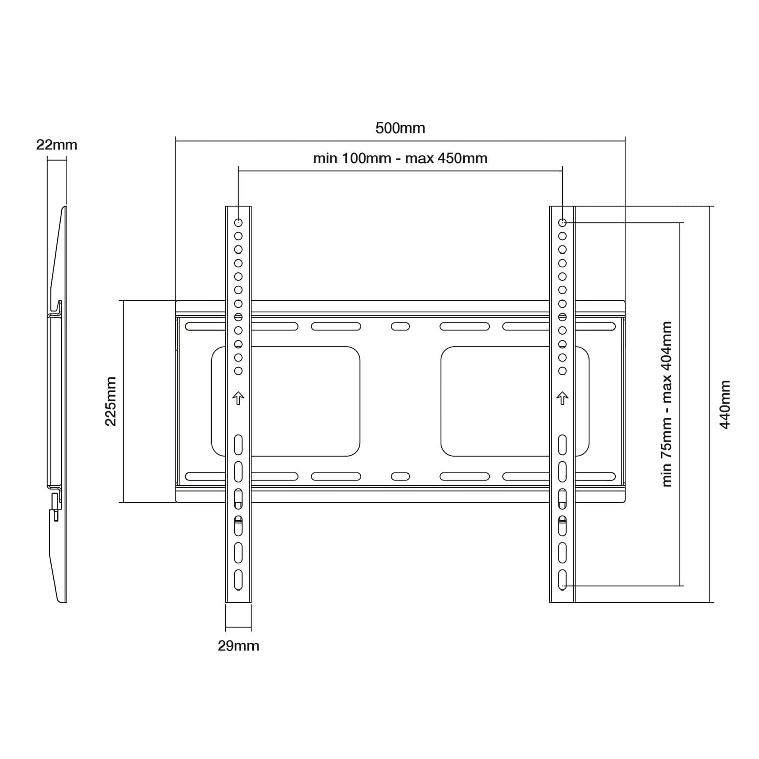 TTAP TTD404FHD Heavy duty fixed TV bracket
