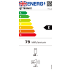 Teknix TTHLW Tabletop Larder Fridge, 40 Litres, 44cm Wide, White