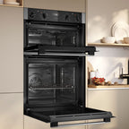 Neff U1ACE2AN3B Built in Electric Double Oven, 89cm High, Main Oven Multifunction, Top Oven Grill & Convention, EasyClean, Stainless Steel