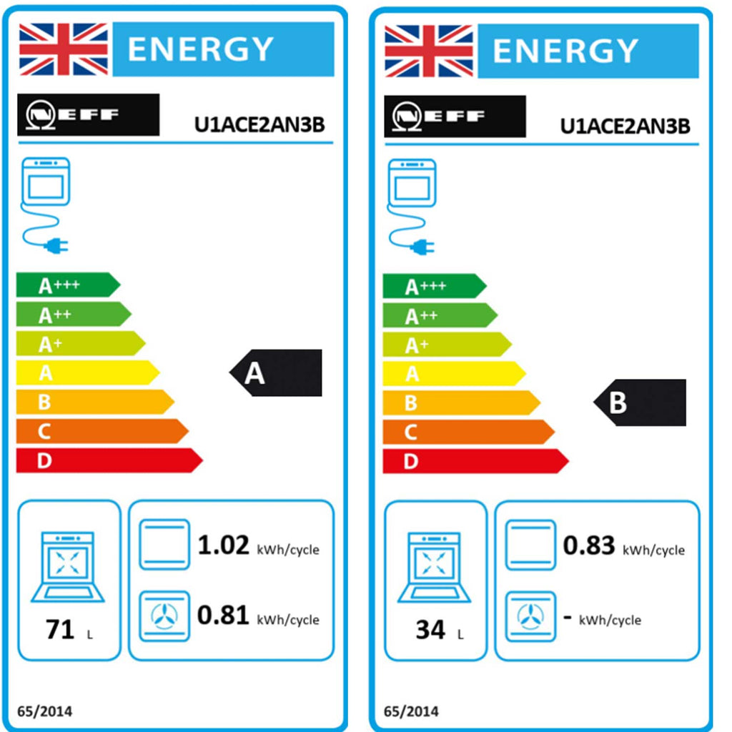Neff U1ACE2AN3B Built in Electric Double Oven, 89cm High, Main Oven Multifunction, Top Oven Grill & Convention, EasyClean, Stainless Steel