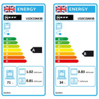 Neff U1DCC0AK3B Built in Electric Double Oven, 89cm High, Main Oven Multifunction, Top Oven Grill & Convention, EasyClean, Black