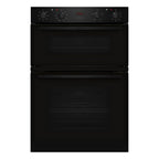 Neff U1DCC0AK3B Built in Electric Double Oven, 89cm High, Main Oven Multifunction, Top Oven Grill & Convention, EasyClean, Black