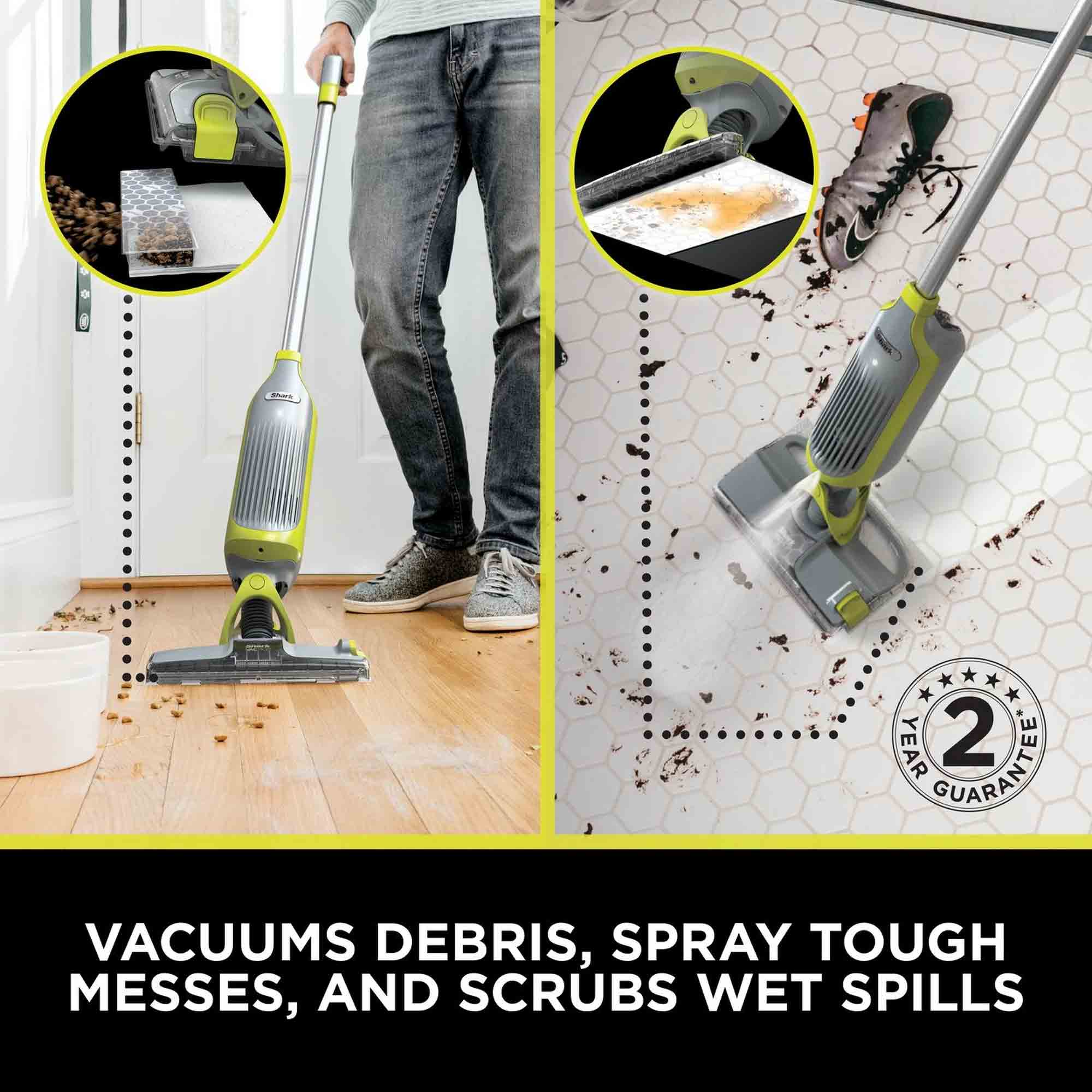 Shark VacMop 2-in-1 Cordless Vacuum Mop with Targeted Spray – VM200UK (Charcoal Grey)