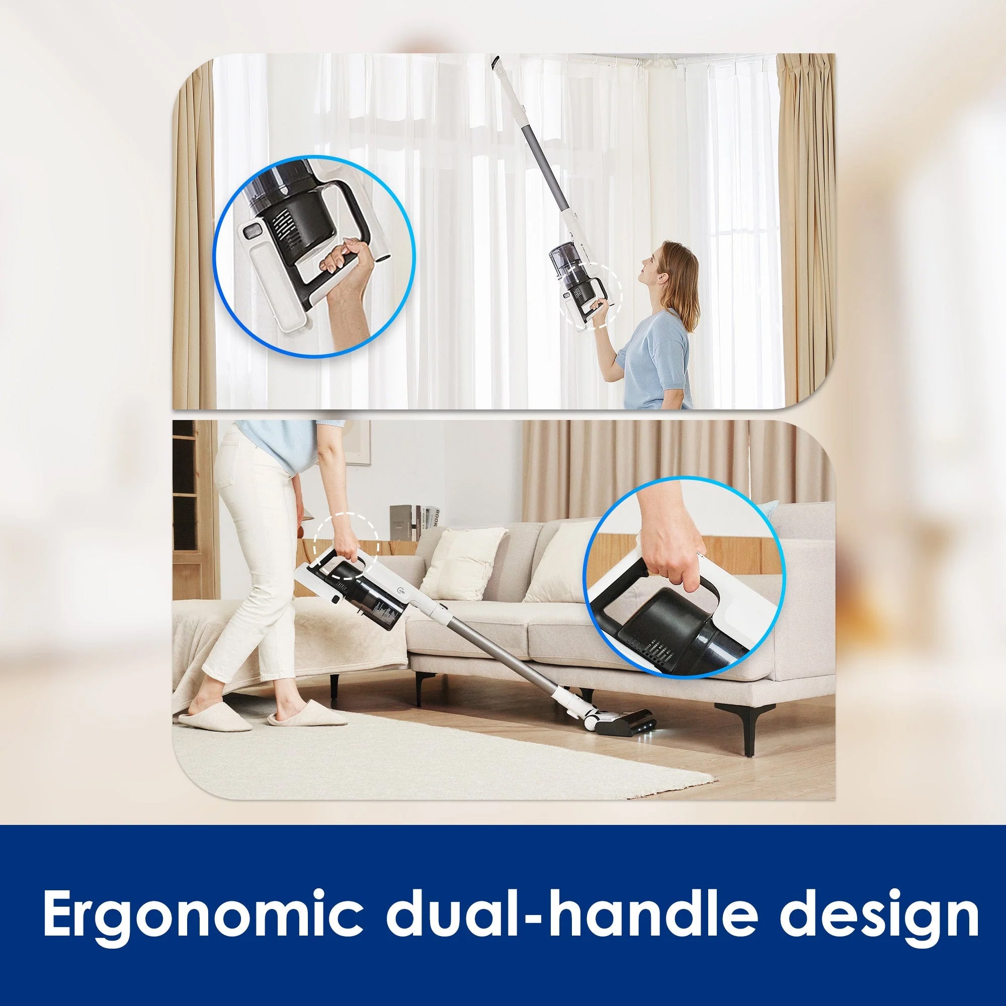Tineco A30S Cordless Stick Vacuum Cleaner in White (VS1D2100UK)
