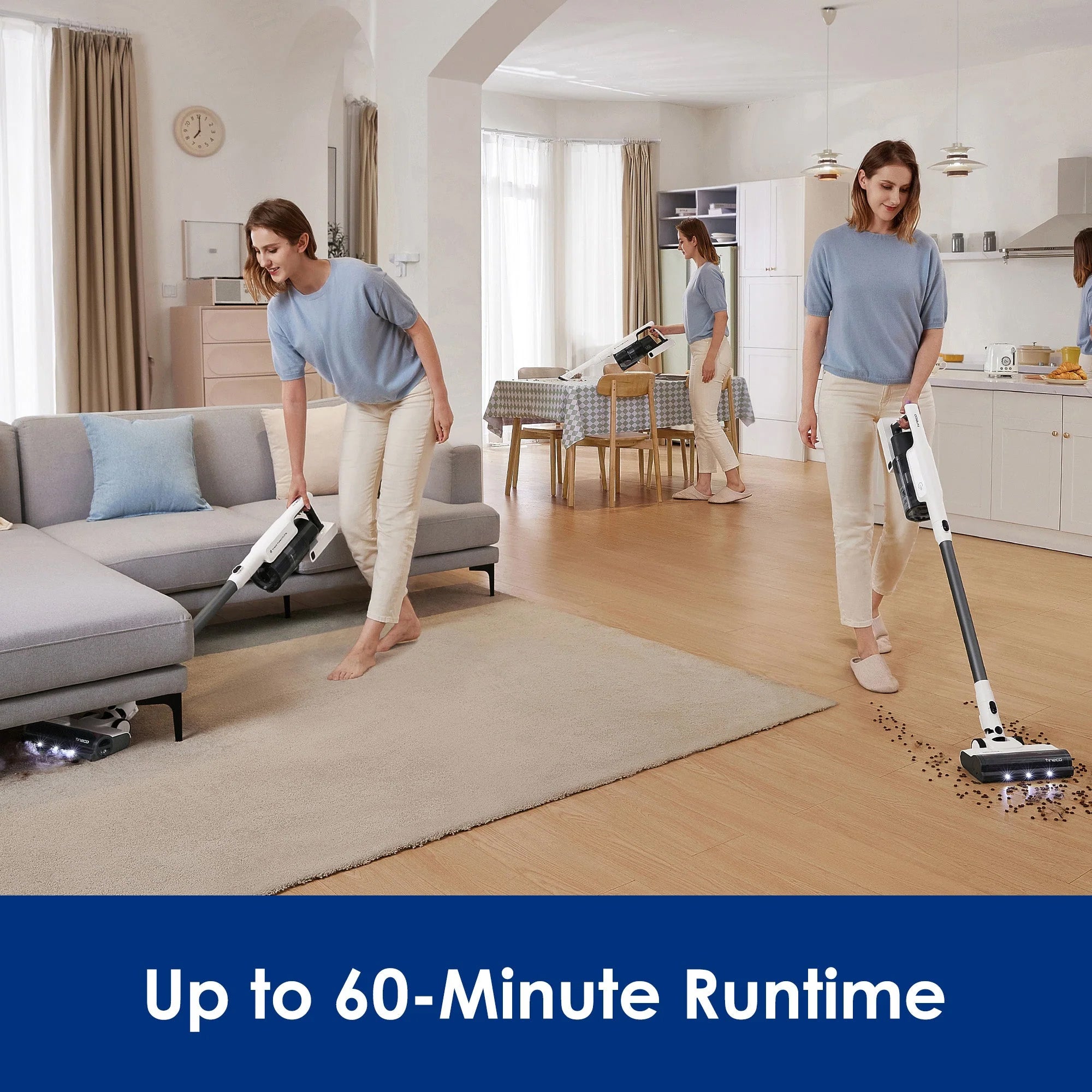 Tineco A30S Cordless Stick Vacuum Cleaner in White (VS1D2100UK)
