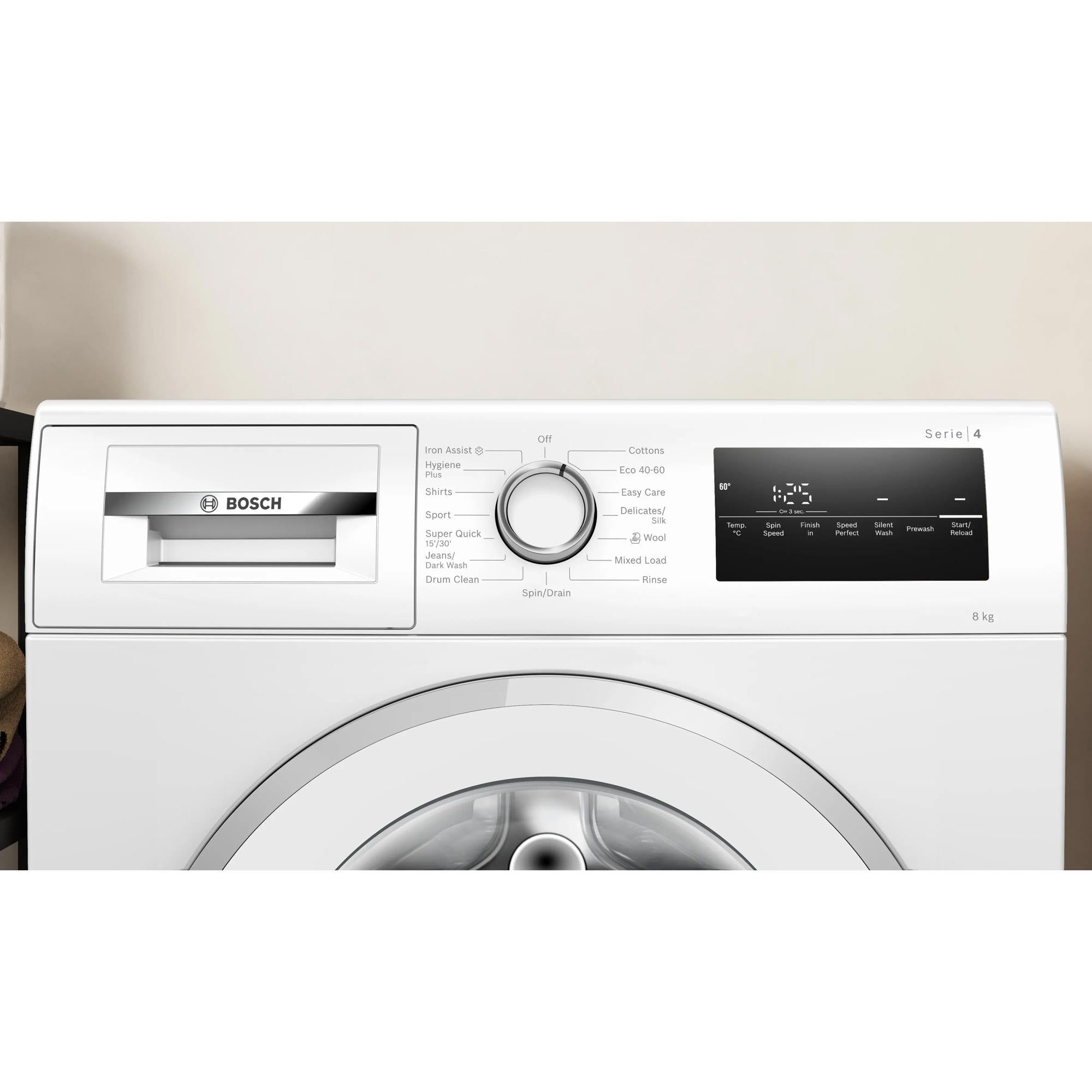 Bosch WAN28254GB 8kg, 1400 Spin, Freestanding Washing Machine with Quick Wash, White