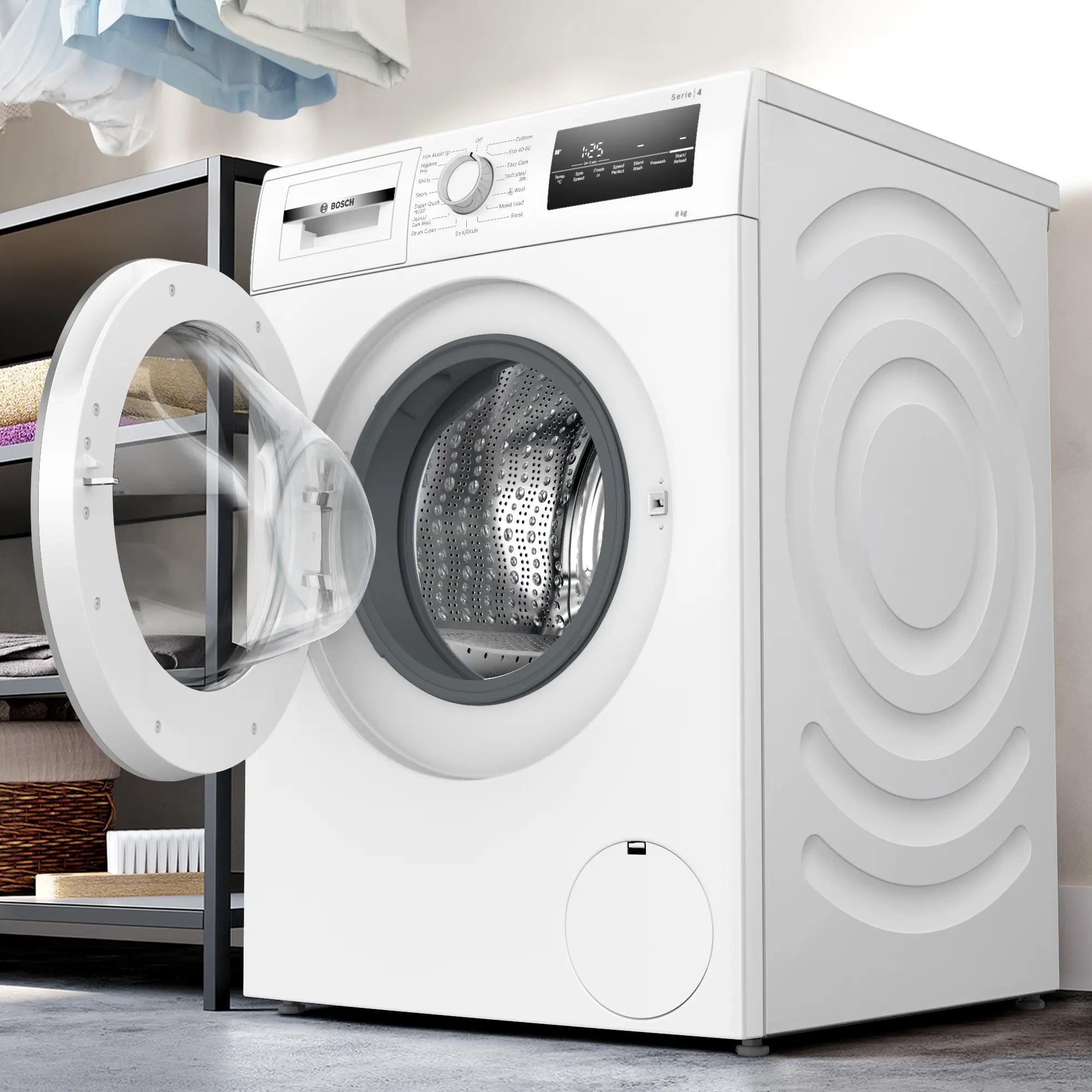 Bosch WAN28254GB 8kg, 1400 Spin, Freestanding Washing Machine with Quick Wash, White