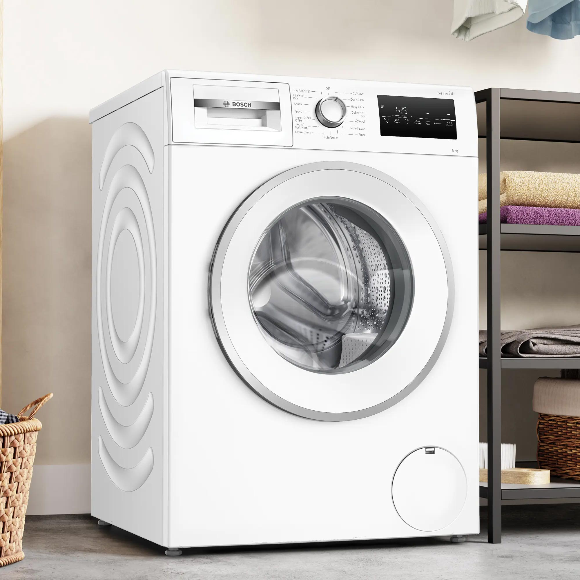 Bosch WAN28254GB 8kg, 1400 Spin, Freestanding Washing Machine with Quick Wash, White