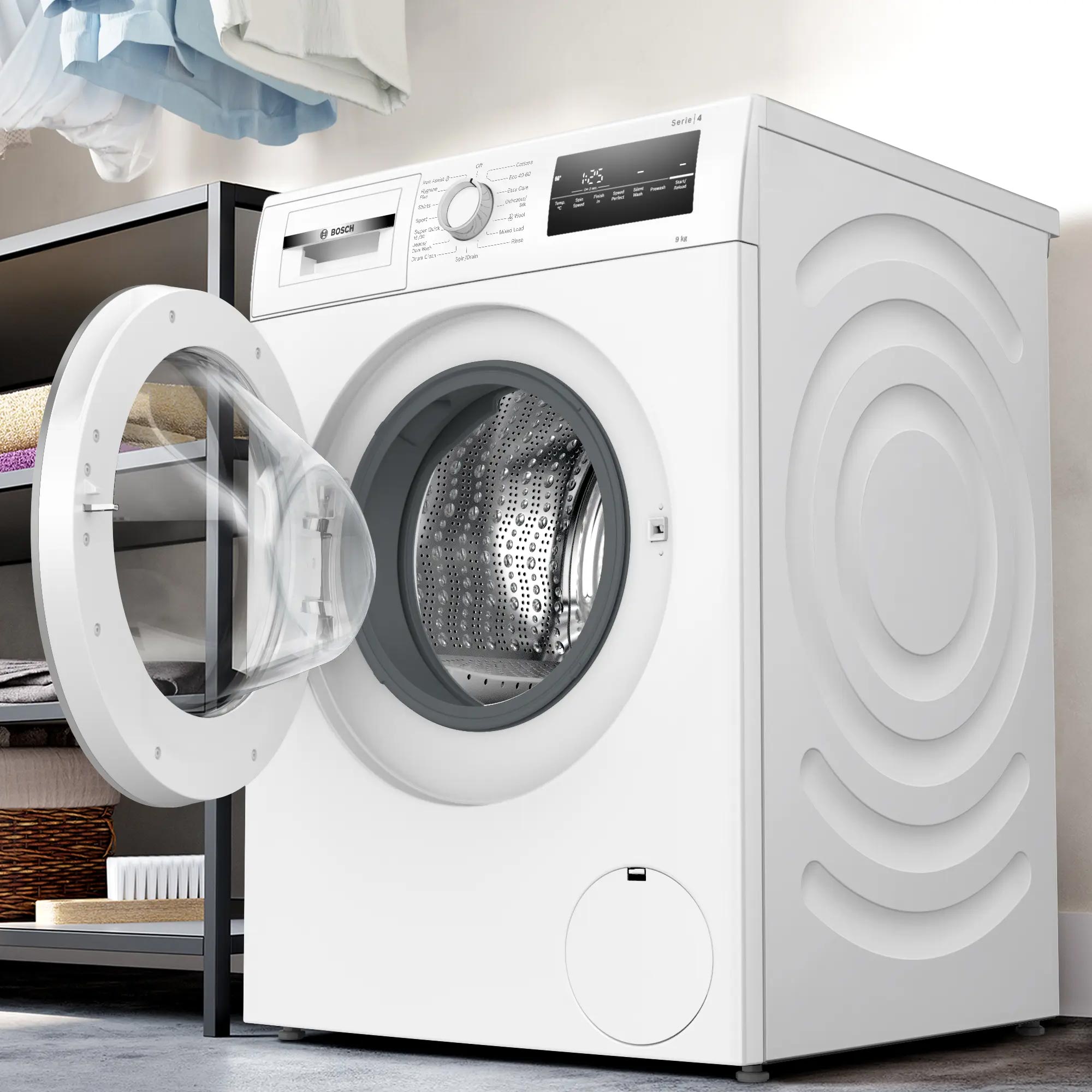 Bosch WAN28255GB 9kg, 1400 Spin, Freestanding Washing Machine with Quick Wash, White