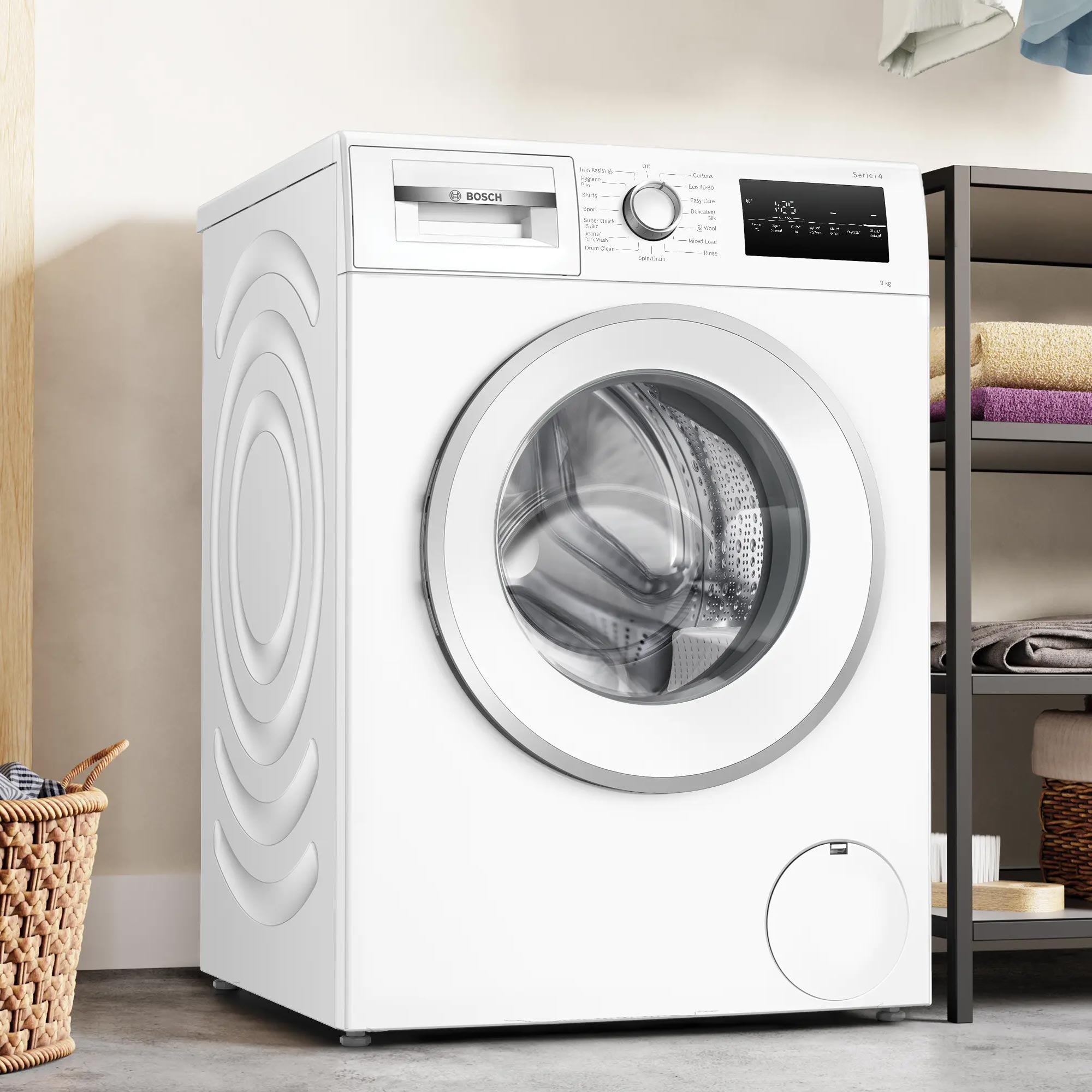 Bosch WAN28255GB 9kg, 1400 Spin, Freestanding Washing Machine with Quick Wash, White