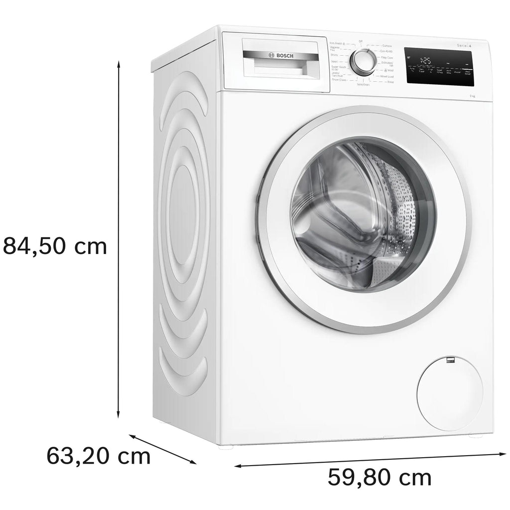 Bosch WAN28255GB 9kg, 1400 Spin, Freestanding Washing Machine with Quick Wash, White