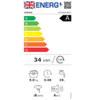 Hisense WF3S9043BW3 9kg, 1400 Spin, Freanding Washing Machine with Auto Wash