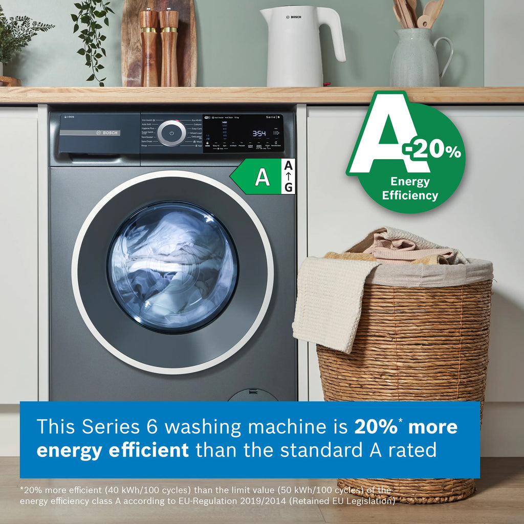 Bosch WGH254ARGB 10kg, 1400 Spin, Freestanding iDos Washing Machine with Quick Wash, Graphite