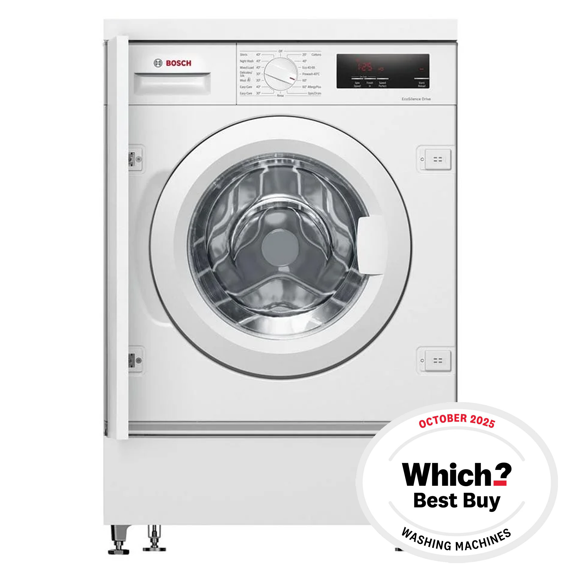 Bosch WIW28302GB 8kg, 1400 Spin, Integrated Washing Machine, White