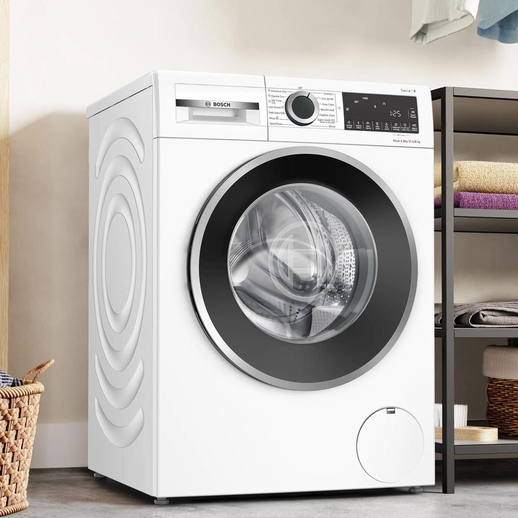Bosch WNG25401GB 10.5kg wash, 6kg Dry, 1400 spin, Freestanding Washer Dryer, White