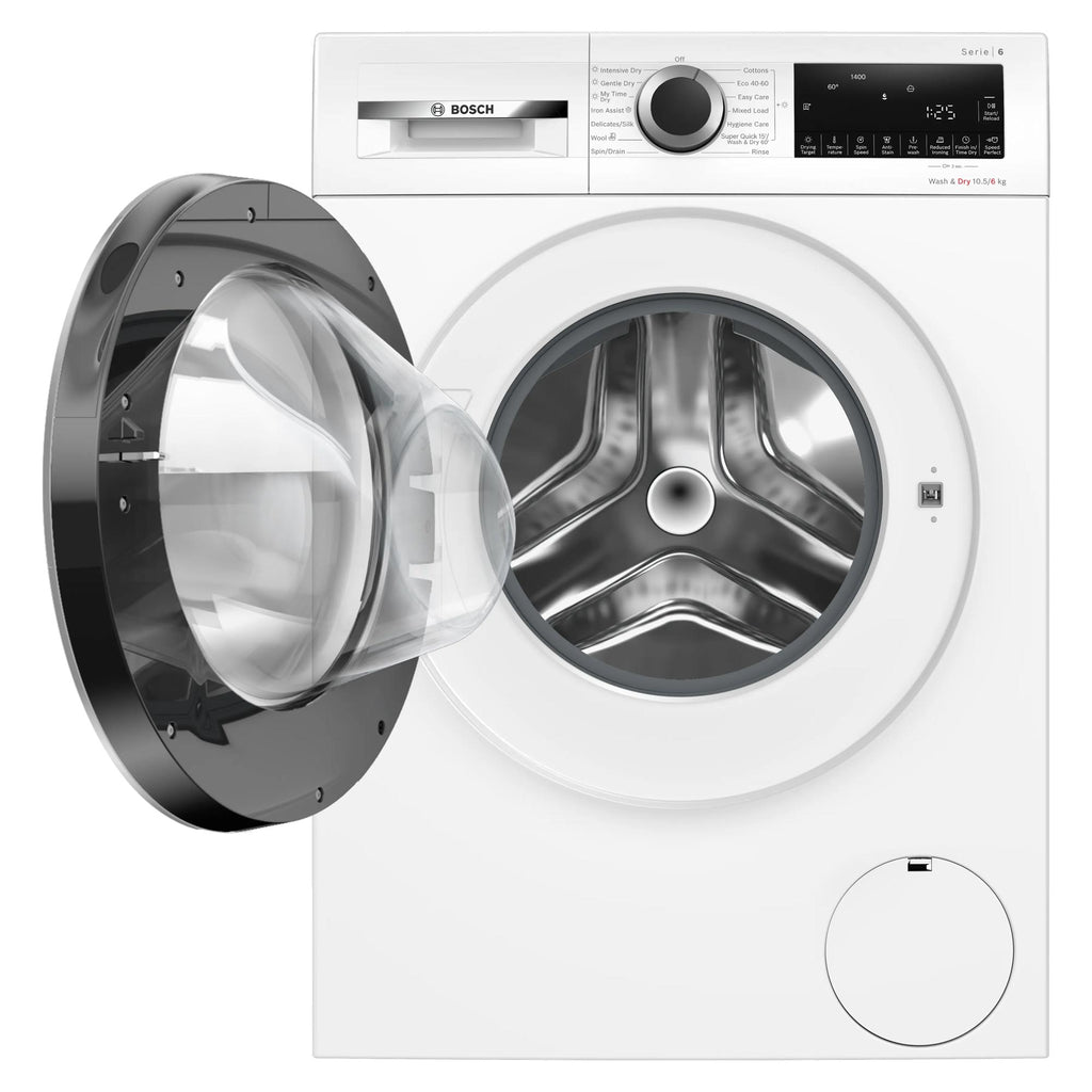 Bosch WNG25401GB 10.5kg wash, 6kg Dry, 1400 spin, Freestanding Washer Dryer, White