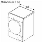 Bosch WQH246DRGB 9kg, Sensor Dry, Freestanding Heat Pump Tumble Dryer, graphite