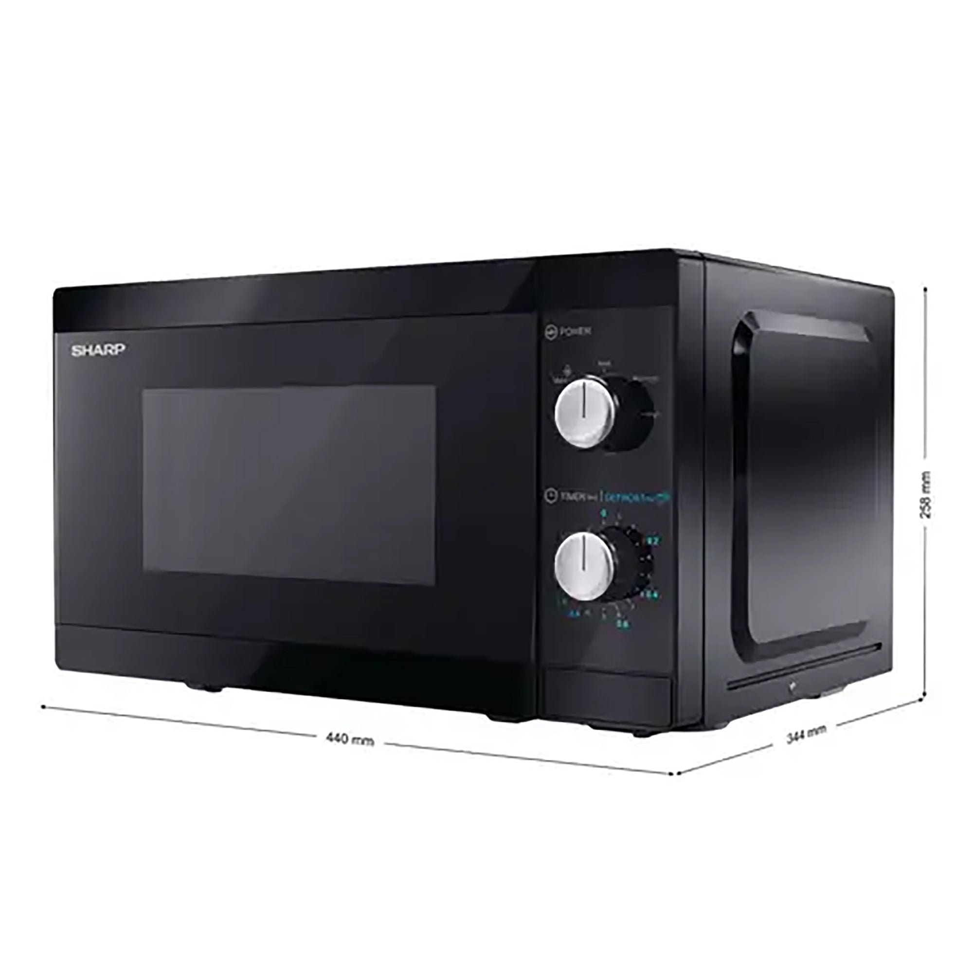 Sharp 20 Litre 800W Manual Microwave Oven – Black | YC-MS01U-B