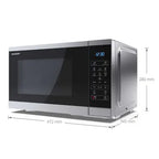 Sharp 25 Litre 900W Digital Solo Microwave Oven in Silver – YC-MS252AU-S