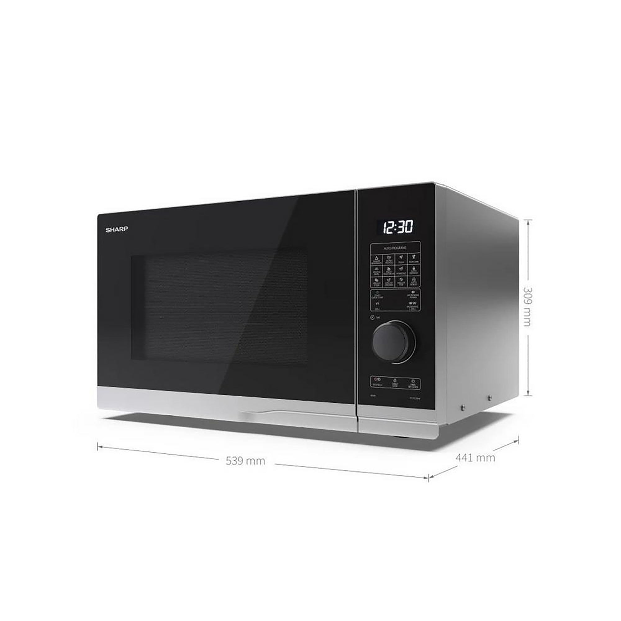 Sharp 25 Litre 900W Combination Microwave Oven - Silver & Black | YC-PG254AU-S
