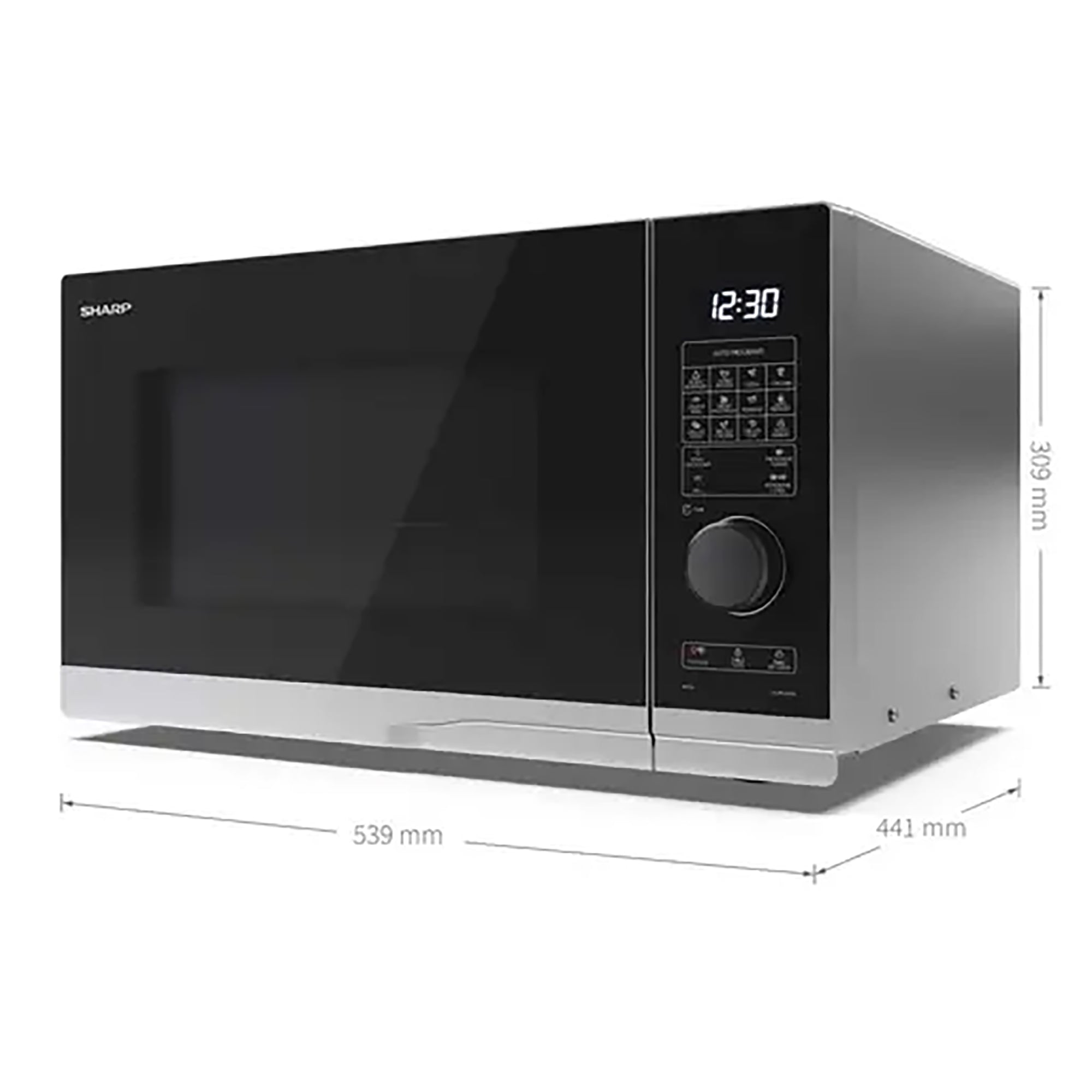 Sharp 28 Litre 900W Combination Microwave Oven with 1000W Grill - Silver - YC-PG284AU-S